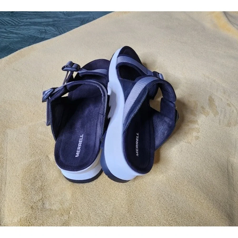 Merrell‎ Womens Size 11 Alpine Cush Slide Black Slip On Sandals Shoes
